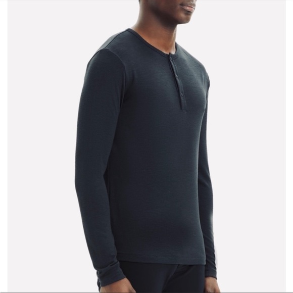 Theory charcoal Henley shirt S - Picture 4 of 8
